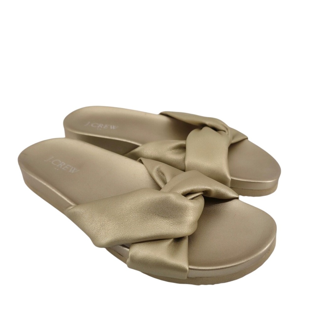 J.Crew Gold Slide Sandals